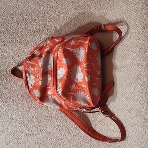 Kate Spade Karissa Nylon Backpack, Orange Floral, EUC